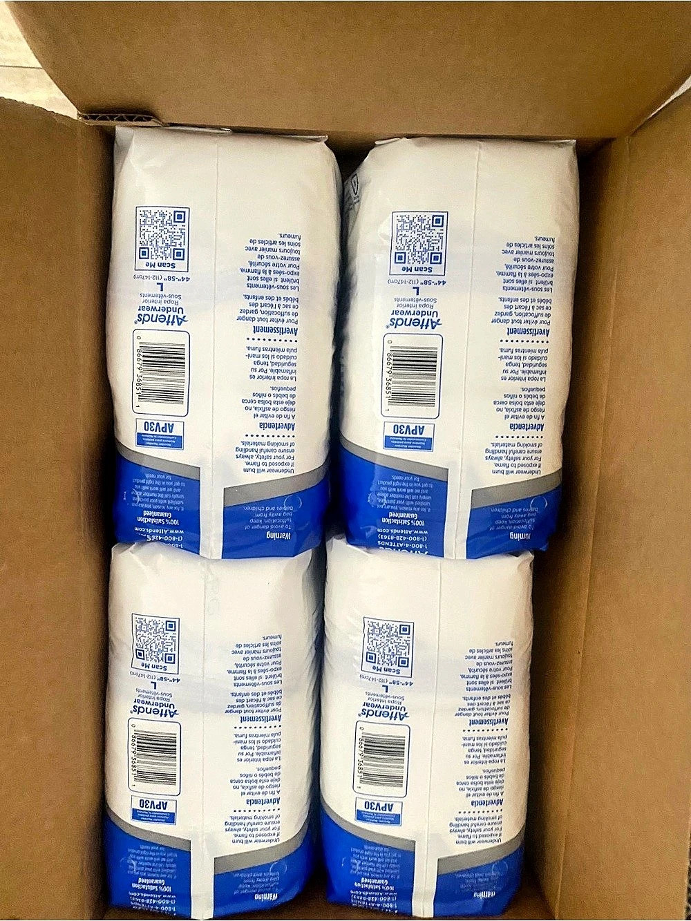 Attends Large 72 Count NWT